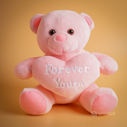 Forever Yours Cuddly Bear - Pink