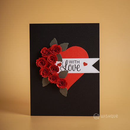 Red Heart With Love Greeting Card