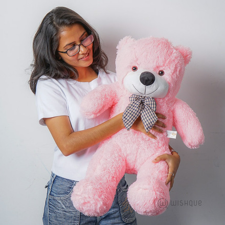 Plush Teddy Bear - Pink (2.6 feet)