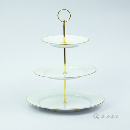 Dankotuwa Porcelain 3-Tier Cake Tray