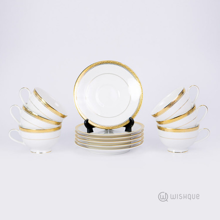 Binosha Gold Iv 12 Pcs Tea Set