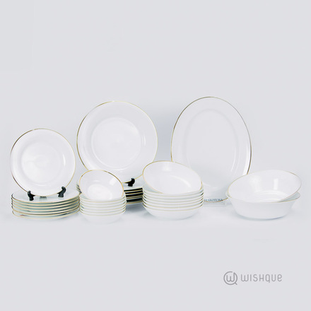 Cherry-R-Avi Gold 35 Pcs Dinner Set