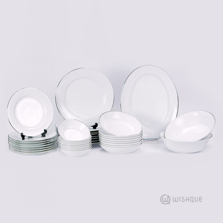 Cherry-R-Avi Platinum 35 Pcs Dinner Set