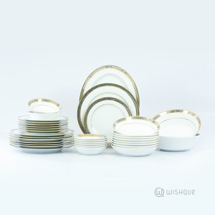 Golden Platinum 35 Pcs Dinner Set