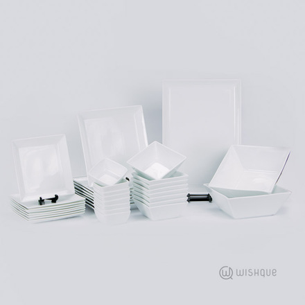 4920 White 35 Pcs Dinner Set