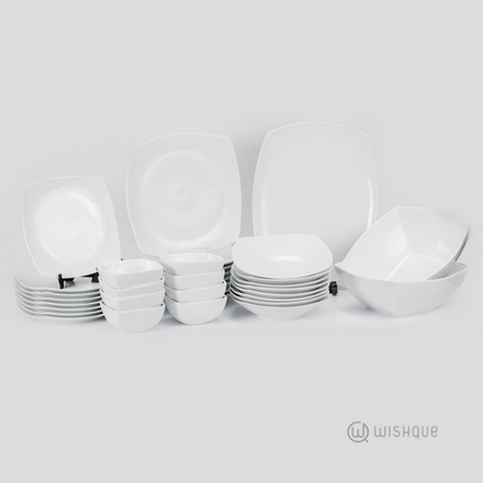 4820 White 35 Pcs Dinner Set