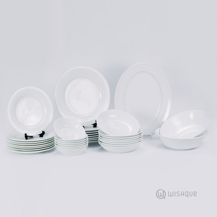 320 White 35 Pcs Dinner Set