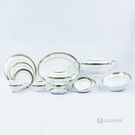 Golden Platinum 93 Pcs Dinner Set