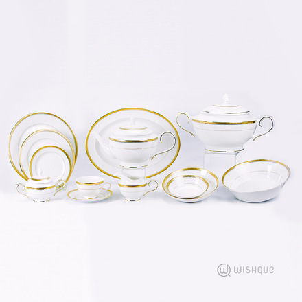 Binosha Gold Iv - 93 Pcs Dinner Set (Ivory)