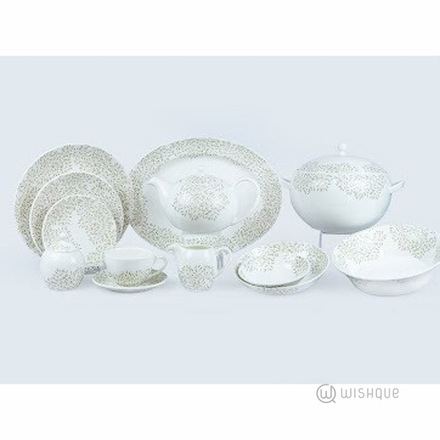 Green Leaf 93 Pcs Dinner Set (Nbc)