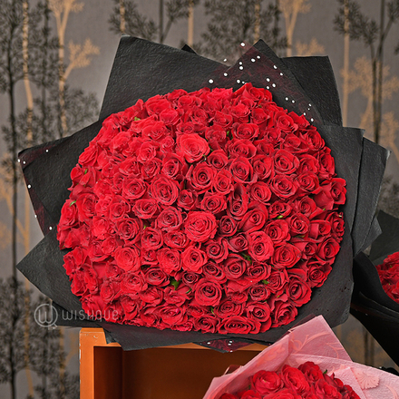 150 Red Roses Bouquet - Customized