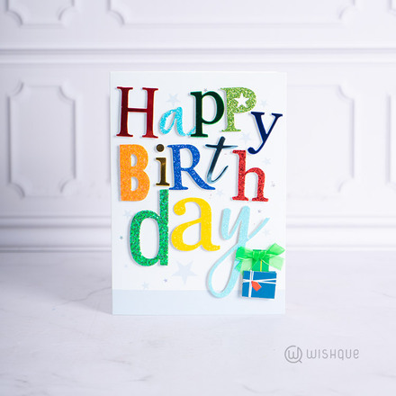 Happy Birthday Gift Box Greeting Card