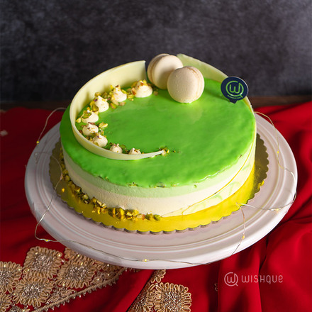 Almond and Pistachio Mousse Cake