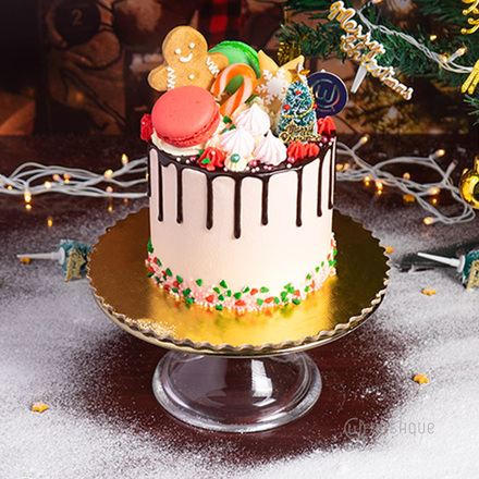 Candy Cane Gingerbread Chocolate Cake