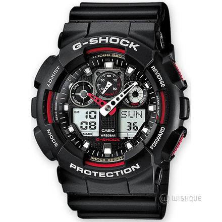 Casio G-Shock Men's Watch In Resin With Anti Slip GA-100-1A4ER