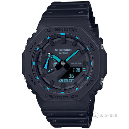 Casio Blue Resin Digital Quartz Man Watch GA-2100-1A2ER