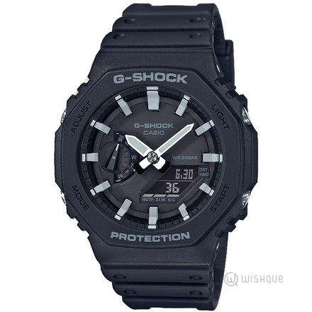 Casio Men G-Shock Carbon Core Octagon Series Watch Black GA-2100-1AER