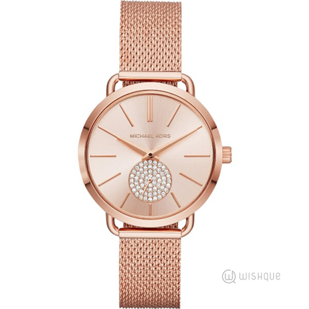 Michael Kors Portia Analog Rose Gold Dial Women's Watch MK3845