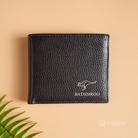 Wallet Genuine Bifold Leather -  Brown