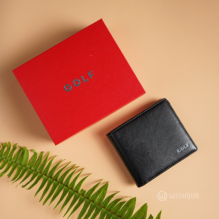 Golf Smooth Black Coin Wallet