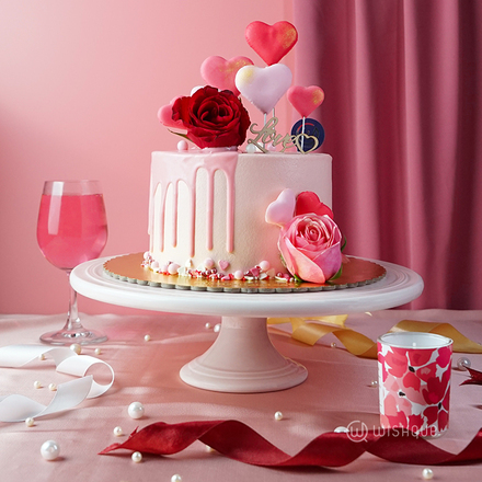 Love Blossom Fresh Rose Chocolate Cake