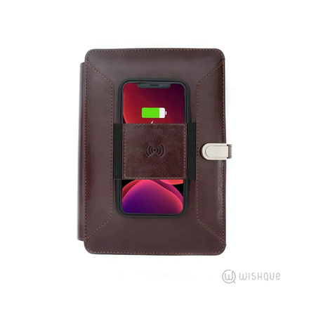 Superbook Organizer Pennline Coffee Brown Wireless + 16GBUSB + 8000 MAH Design