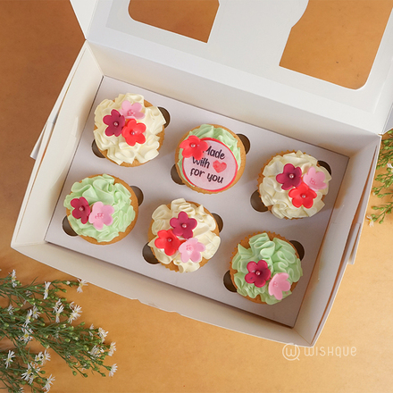 Floral Cupcake Box of 6