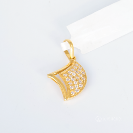 22kt Gold Pendant With Stones Zercone