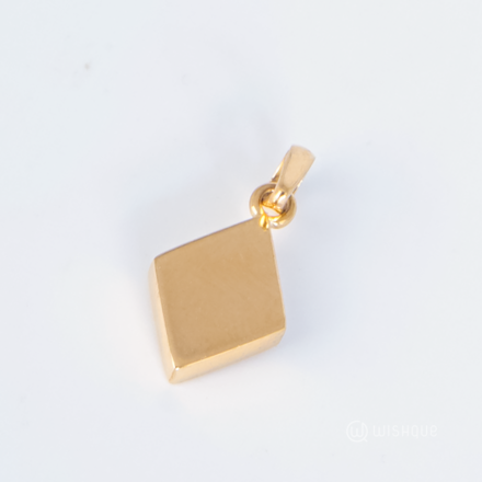 22kt Gold Square Pendant