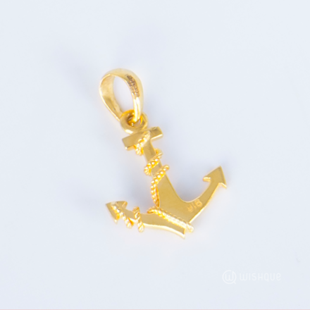 22kt Gold Anchor Pendant