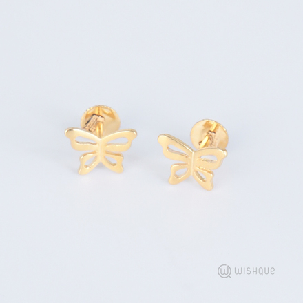 22kt Gold Butterfly Earrings