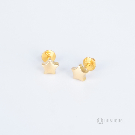 22kt Gold Star Shaped Earrings