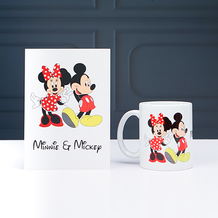 Mickey & Minnie Greeting Card & Printed Mug