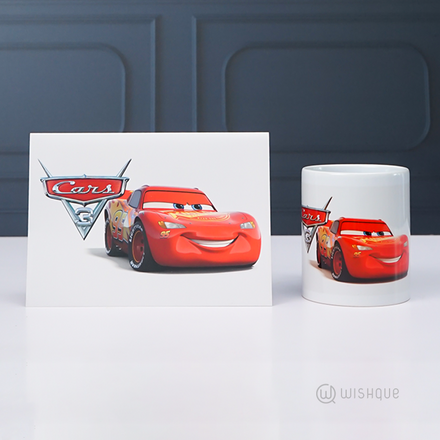 Lightning McQueen Greeting Card & Printed Mug