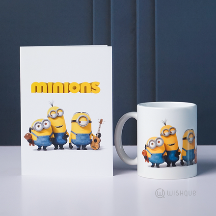 Minions Greeting Card & Printed Mug