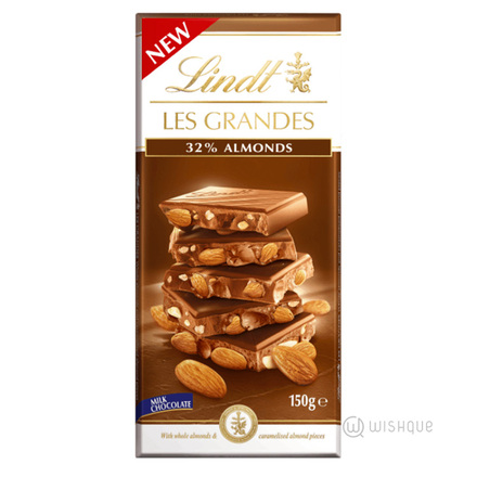 Lindt LES GRANDES Milk Almond Chocolate 150g