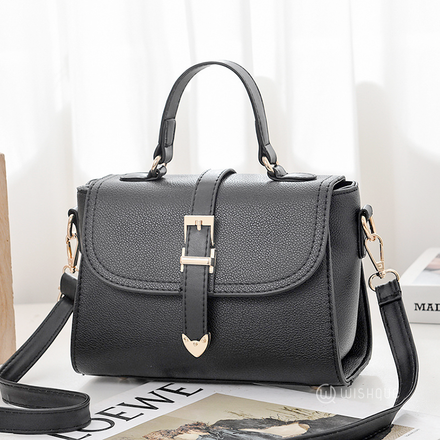 Black Ladies Genuine Leather Shoulder Bag