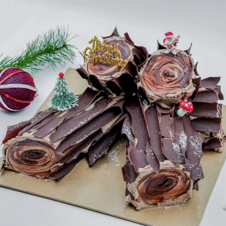 Chocolate Praline Yule Log