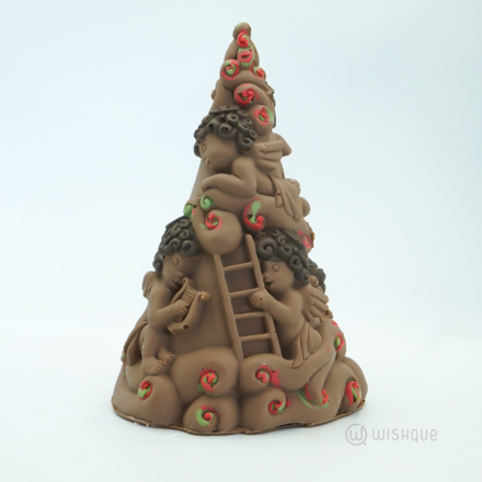 Embossed Christmas Tree  Cone Milk Chocolate