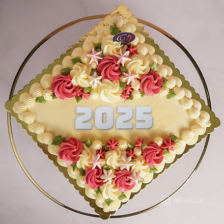 Floral Blossoms Ribbon Cake 2025