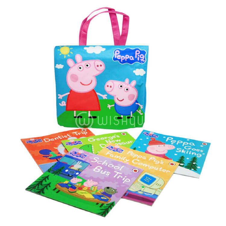 Peppa Pig Library Bag with story books - Wishque | Sri Lanka's Premium ...