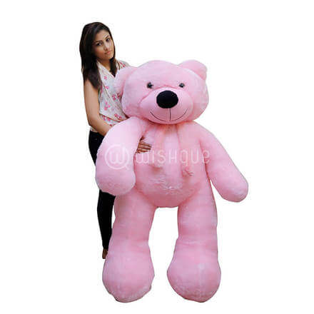 Life Size Teddy Bear Pink-5ft