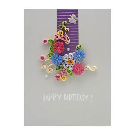 Paper Quilling Birthday Card