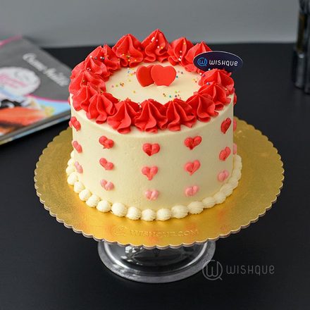 Two Hearts Red Velvet Cake