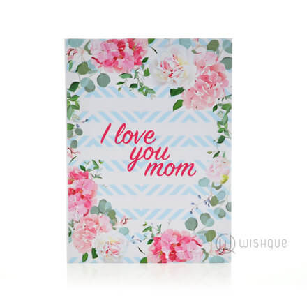 I love You Mom Floral Greeting Card
