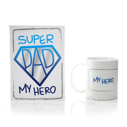 Super Hero Dad Card & Printed Mug