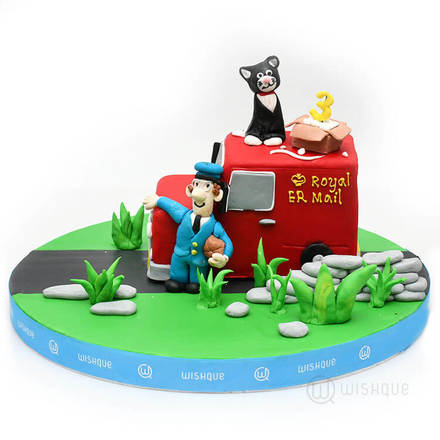 Postman Pat Theme Cake 3.3lb