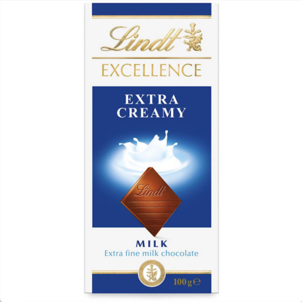Lindt Excellence Extra Creamy Milk Chocolate 100g