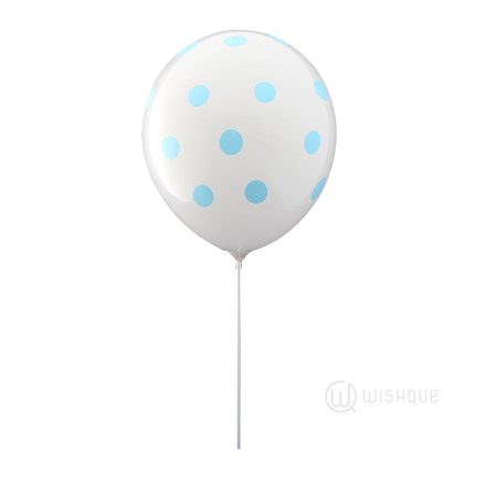 Blue Polka Dots LED Balloon