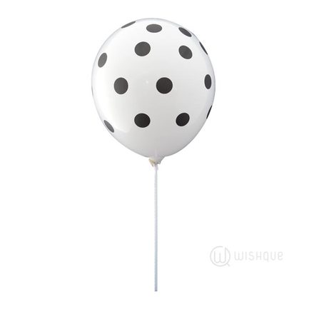 Black Polka Dots LED Balloon